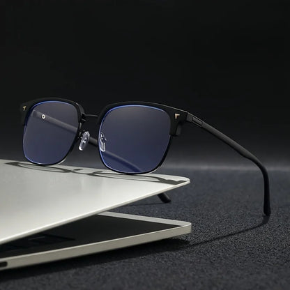 Stylish Square Men'S and Blue Light Blocking Computer Glasses